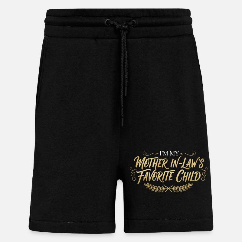 Déclaration de la belle-mère sur l’enfant préféré - Short bio décontracté fabriqué en UE - SOLID BLACK