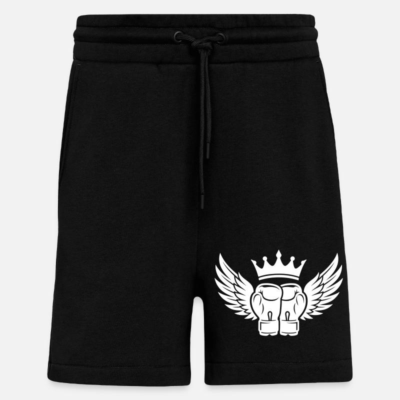 Boxhandschuhe Krone Symbol - Shorts - made by SPREAD - SOLID BLACK