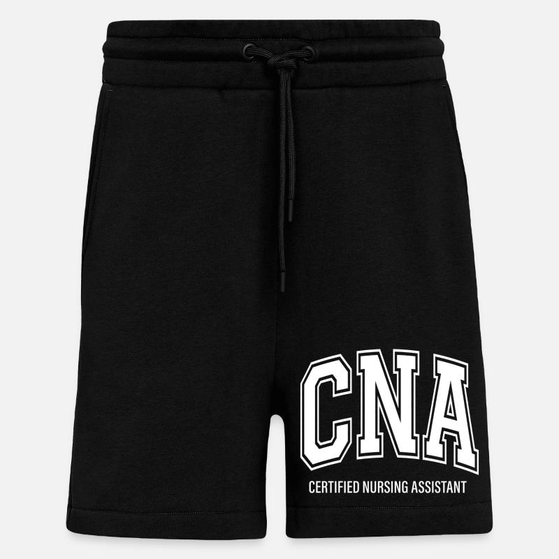Assistante infirmière certifiée CNA - Short bio décontracté fabriqué en UE - SOLID BLACK