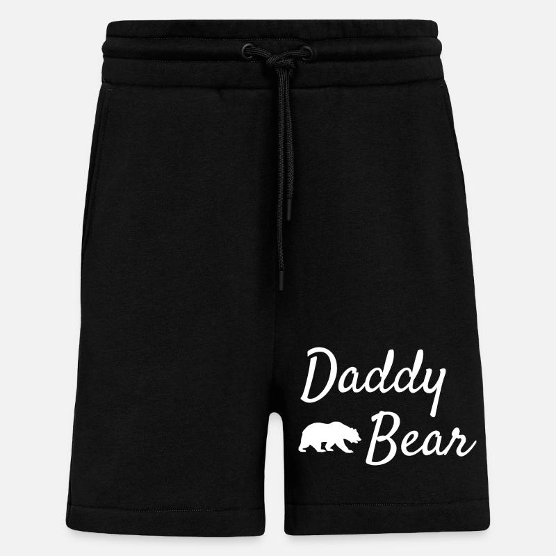 Daddy Bear Script Logo - Shorts - made by SPREAD - SOLID BLACK
