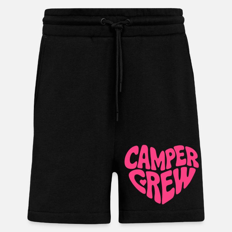 Camper Crew Herz Logo - Shorts - made by SPREAD - SOLID BLACK