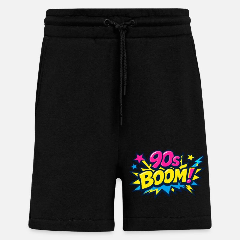 90er Boom Comic Explosion - Shorts - made by SPREAD - SOLID BLACK