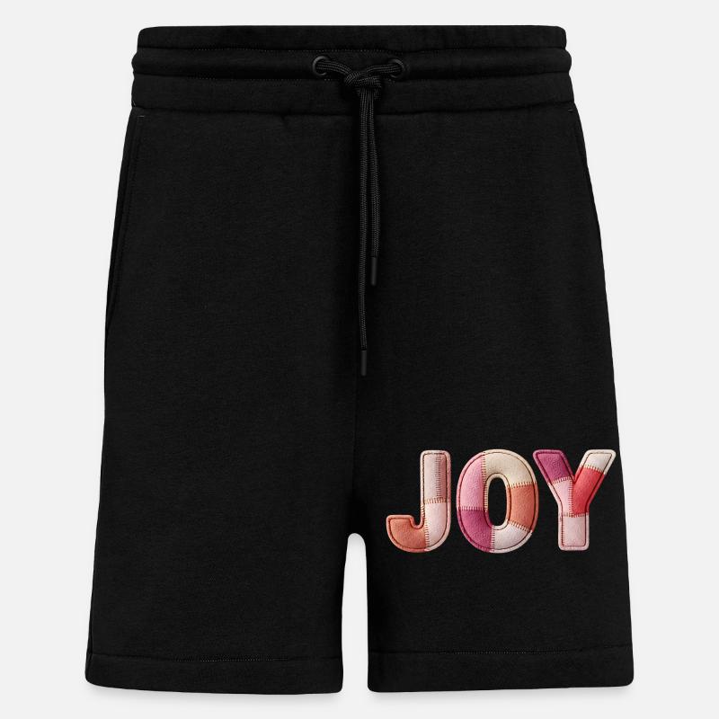 Joy Freude Patchwork Geschenk Frauen - Shorts - made by SPREAD - SOLID BLACK