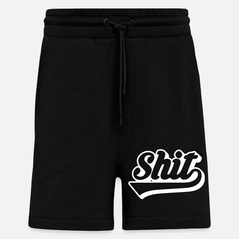 Shit Retro Script - Shorts - made by SPREAD - SOLID BLACK