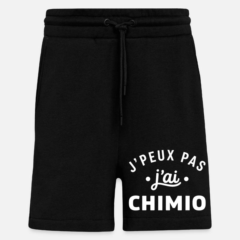 J'peux pas j'ai chimio - Short bio décontracté fabriqué en UE - SOLID BLACK