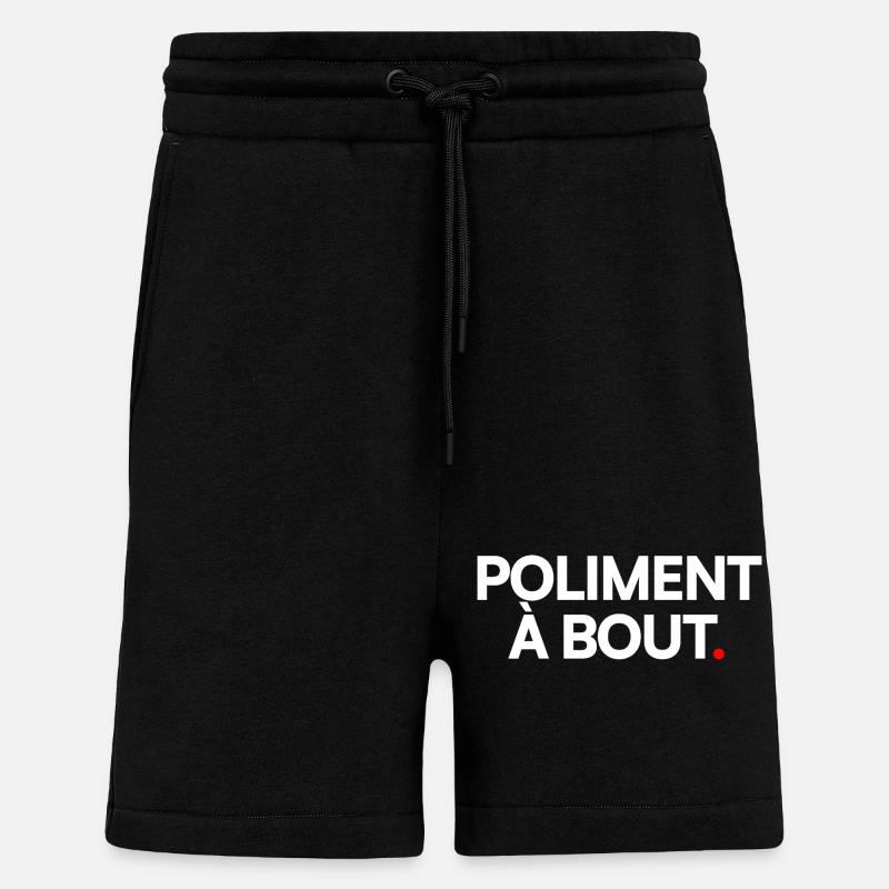 Poliment à bout - Short bio décontracté fabriqué en UE - SOLID BLACK