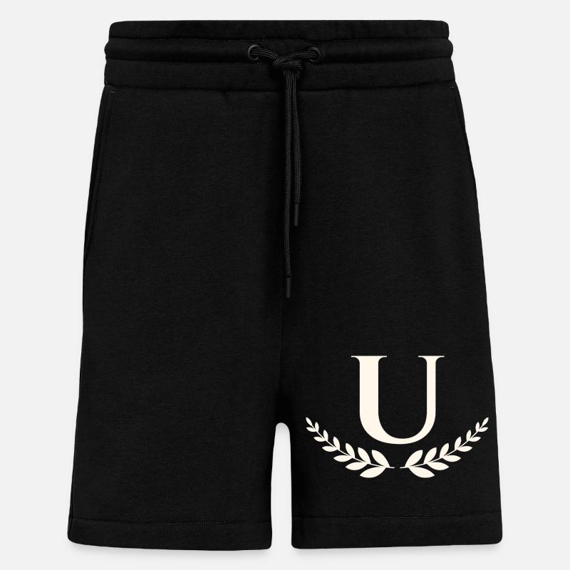 U - Short bio décontracté fabriqué en UE - SOLID BLACK