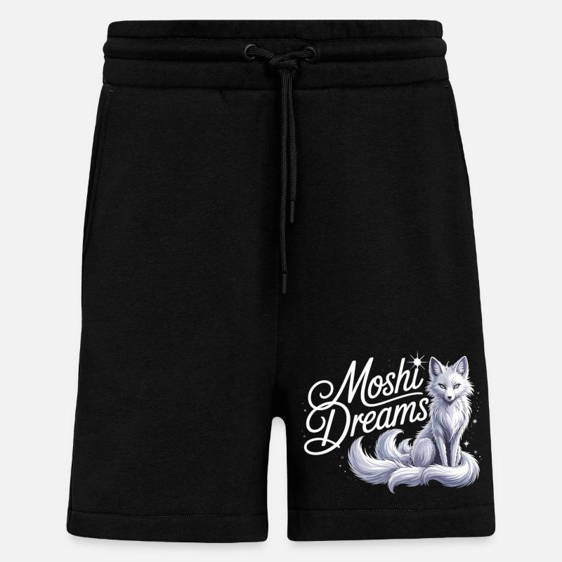 Mystic Fox Shirt Moshi Dreams - Short bio décontracté fabriqué en UE - SOLID BLACK