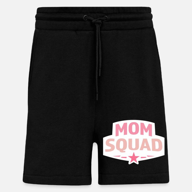 Équipe de mamans - Short bio décontracté fabriqué en UE - SOLID BLACK