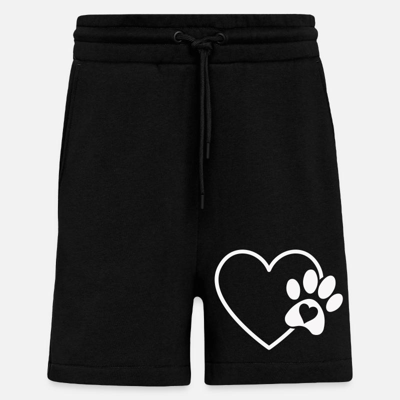 Amour de Heart Paw - Short bio décontracté fabriqué en UE - SOLID BLACK