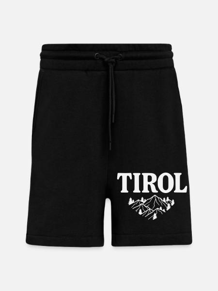 Tyrol Mountain Silhouette Alpine Motif - Shorts - made by SPREAD - SOLID BLACK