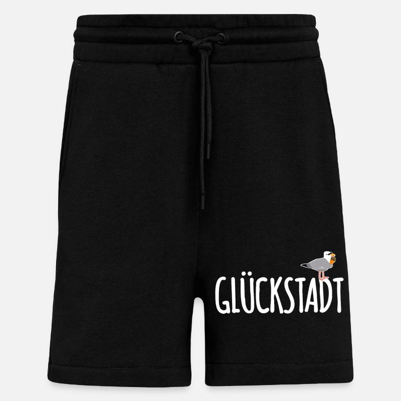 Glückstadt Möwe Elbe - Shorts - made by SPREAD - SOLID BLACK