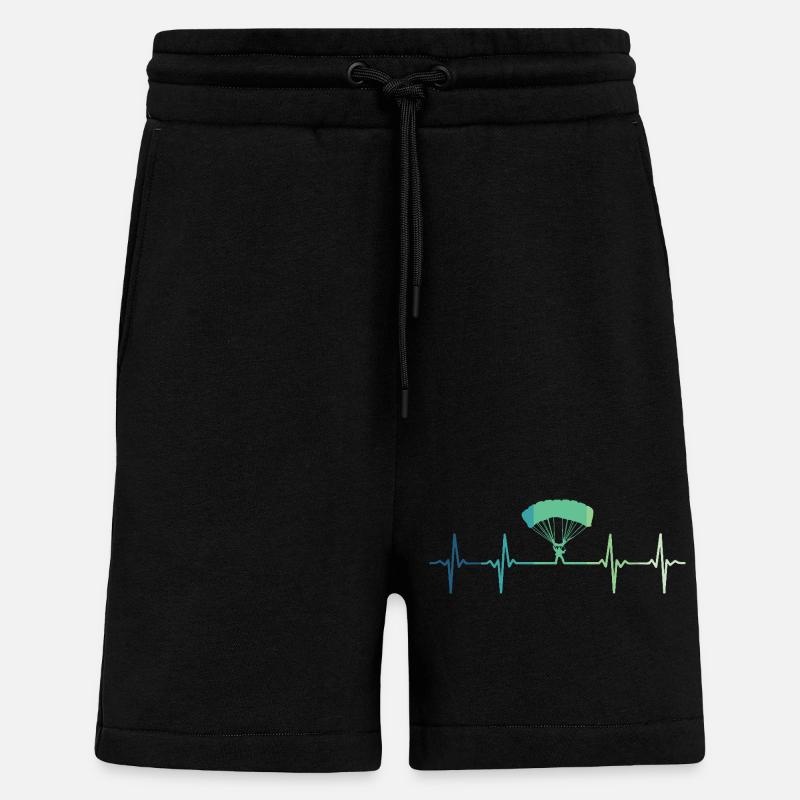 Paragliding-Herzschlag-Gleitschirm - Shorts - made by SPREAD - SOLID BLACK