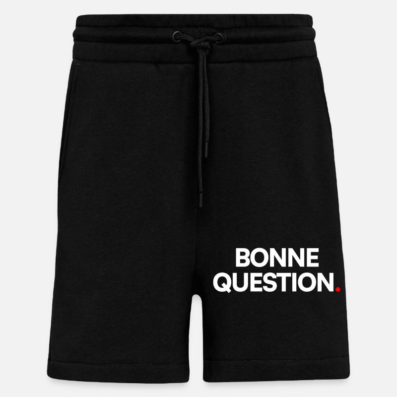 Bonne question - Short bio décontracté fabriqué en UE - SOLID BLACK