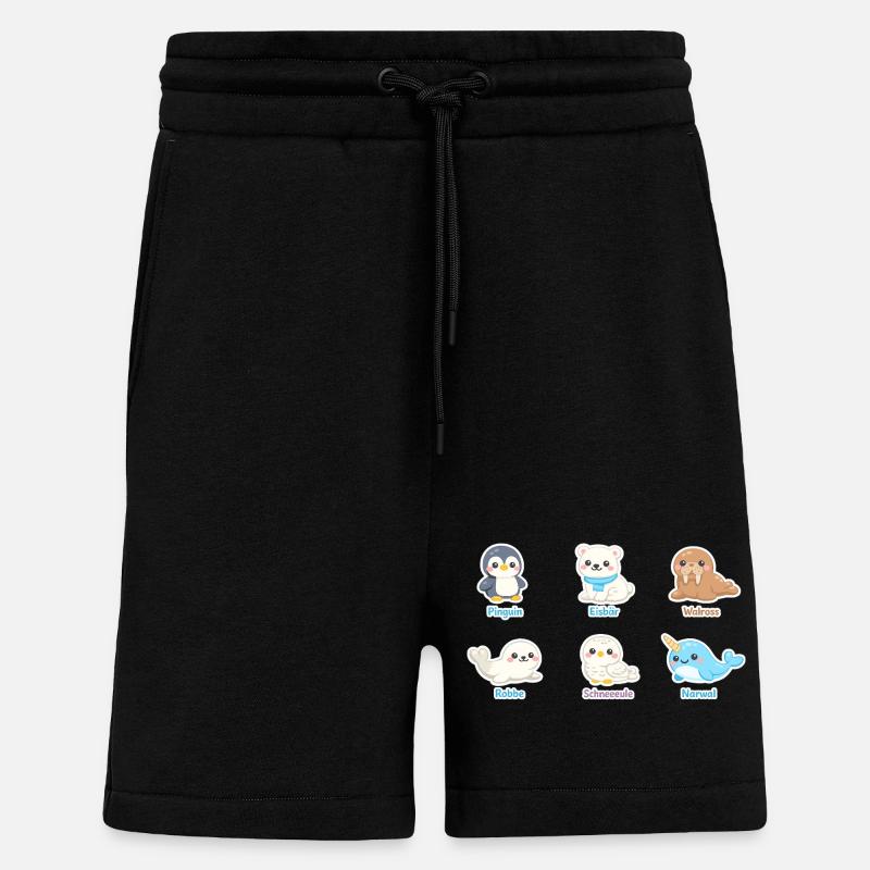 Kuschelige Arktis-Tierwelt - Shorts - made by SPREAD - SOLID BLACK