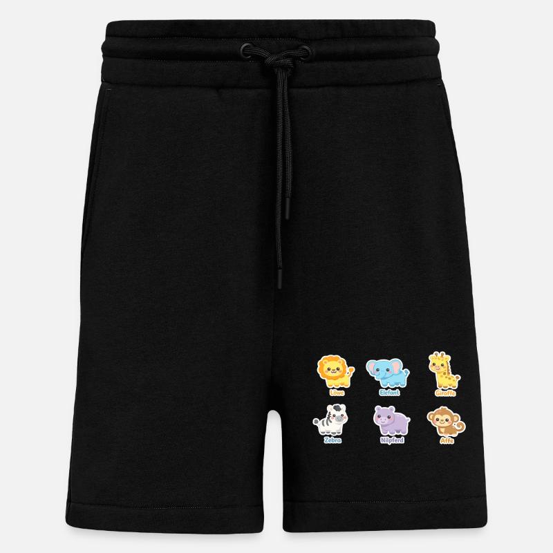 Kuschelige Tierfreunde Sticker - Shorts - made by SPREAD - SOLID BLACK