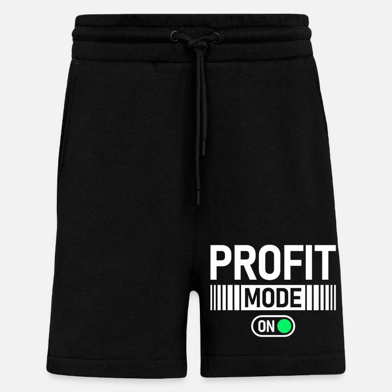 Mode profit sur Bourse Trader - Short bio décontracté fabriqué en UE - SOLID BLACK