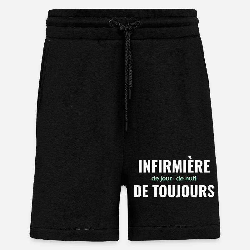 Infirmière de Toujours - Short bio décontracté fabriqué en UE - SOLID BLACK
