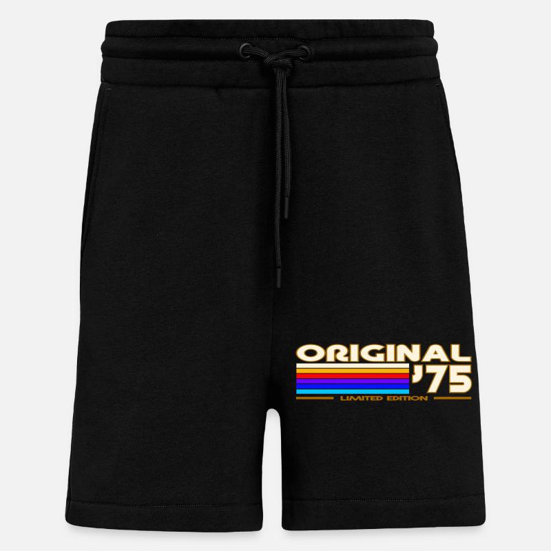 Originaler 75er Rainbow Retro - Shorts - made by SPREAD - SOLID BLACK