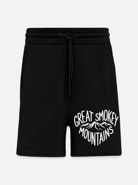 Great Smoky Mountains Heart - Shorts - made by SPREAD - SOLID BLACK
