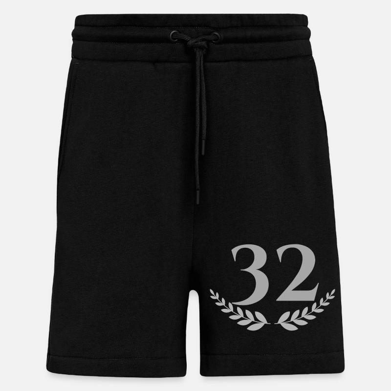 32 - Short bio décontracté fabriqué en UE - SOLID BLACK
