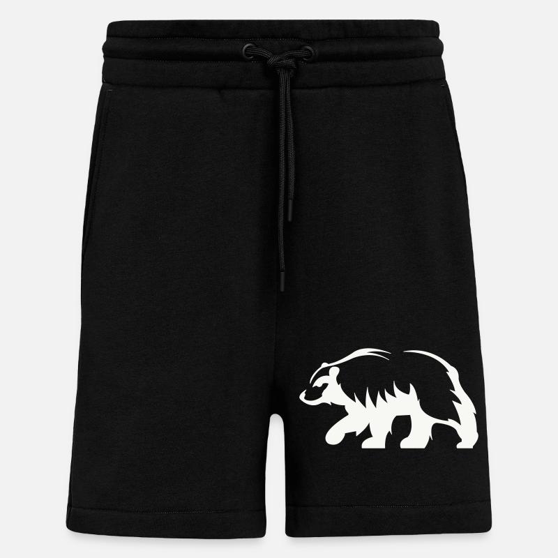 Silhouette d’ours - Short bio décontracté fabriqué en UE - SOLID BLACK