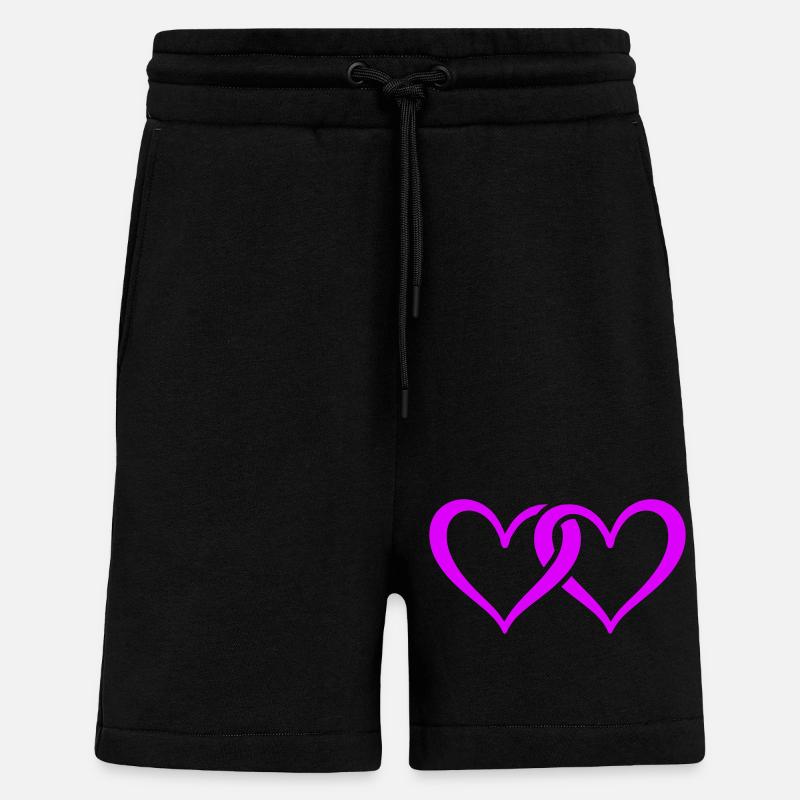 Herzen Symbol - Shorts - made by SPREAD - SOLID BLACK