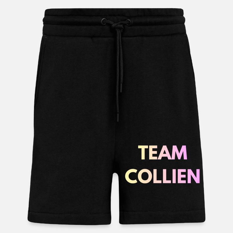 Team Collien Gradient Text - Shorts - made by SPREAD - SOLID BLACK