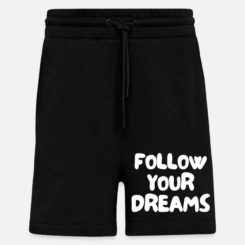 Suivez vos rêves - Short bio décontracté fabriqué en UE - SOLID BLACK