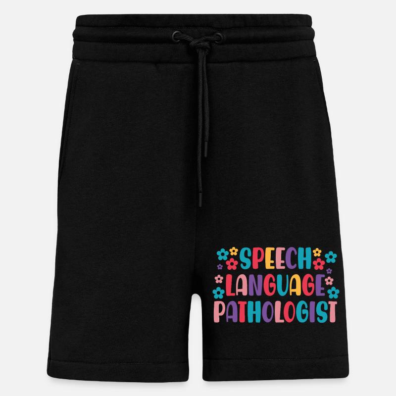 Speech Language Pathologist SLP - Shorts - made by SPREAD - SOLID BLACK