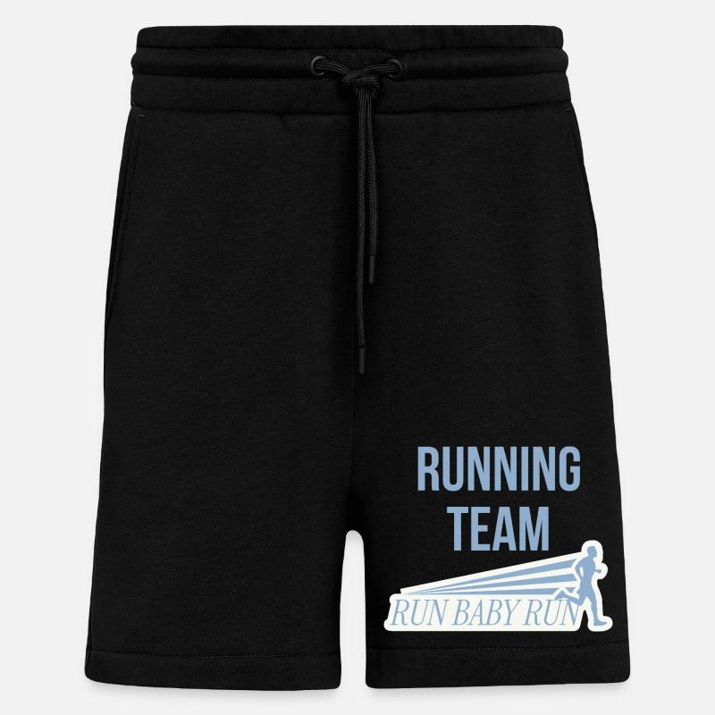 Équipe de course - Short bio décontracté fabriqué en UE - SOLID BLACK