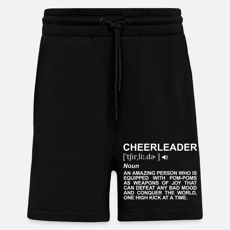 Explication des pom-pom girls - Short bio décontracté fabriqué en UE - SOLID BLACK