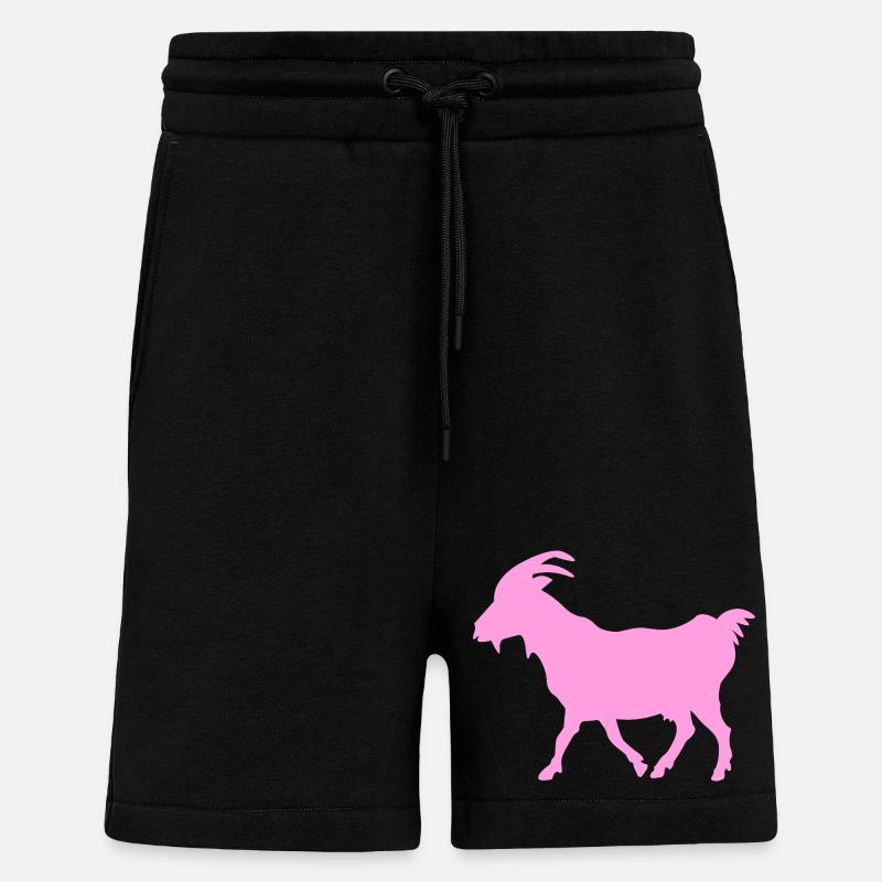 Ziege rosa G.O.A.T. - Shorts - made by SPREAD - SOLID BLACK