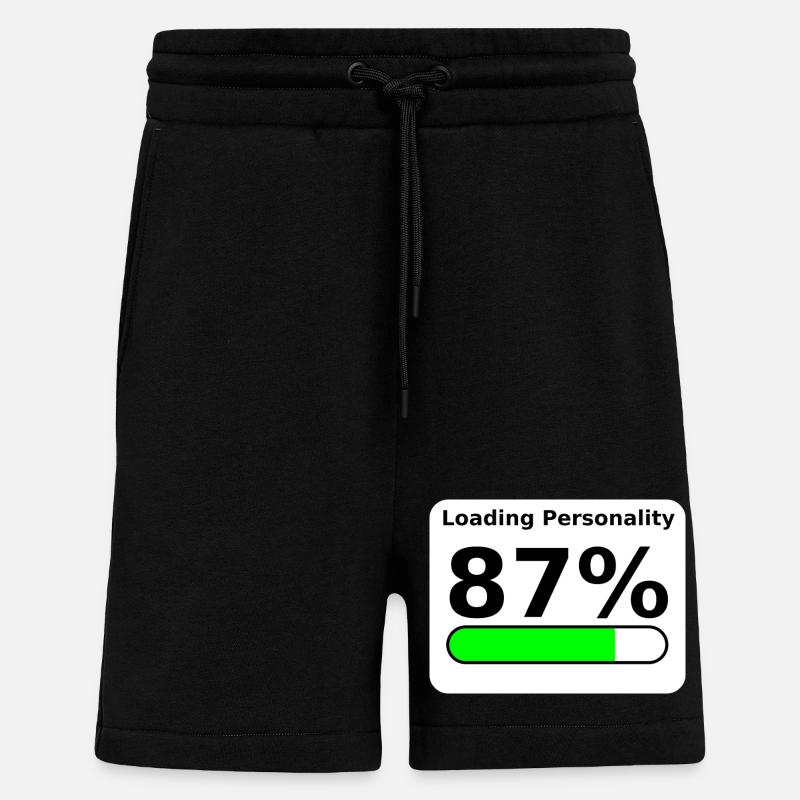 Loading Personality 87% – Nerdy Statement Tee - Shorts - made by SPREAD - SOLID BLACK