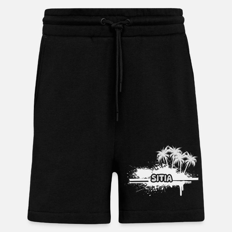 Sitia als Palmen - Shorts - made by SPREAD - SOLID BLACK