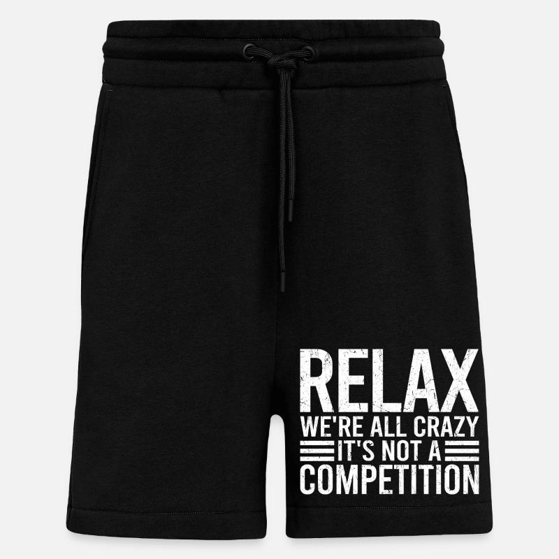 Relax Quote Typography - Shorts - made by SPREAD - SOLID BLACK