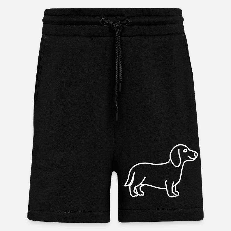 Blanc teckel - Short bio décontracté fabriqué en UE - SOLID BLACK