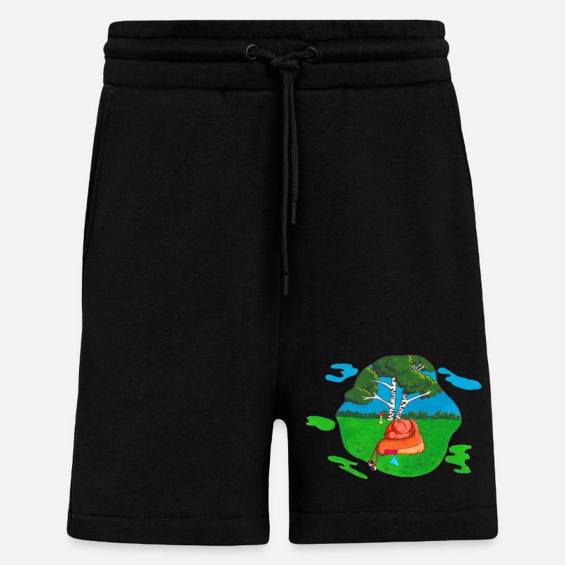 Mushroom for back - Shorts - made by SPREAD - SOLID BLACK