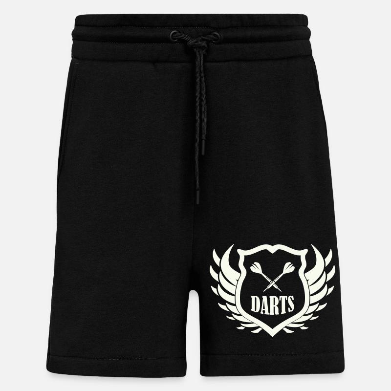 darts_shield - Short bio décontracté fabriqué en UE - SOLID BLACK