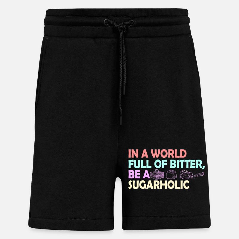 Citation de Sugarholic World - Short bio décontracté fabriqué en UE - SOLID BLACK