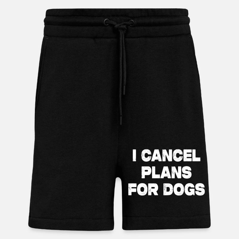 J’annule des plans pour chiens - Short bio décontracté fabriqué en UE - SOLID BLACK