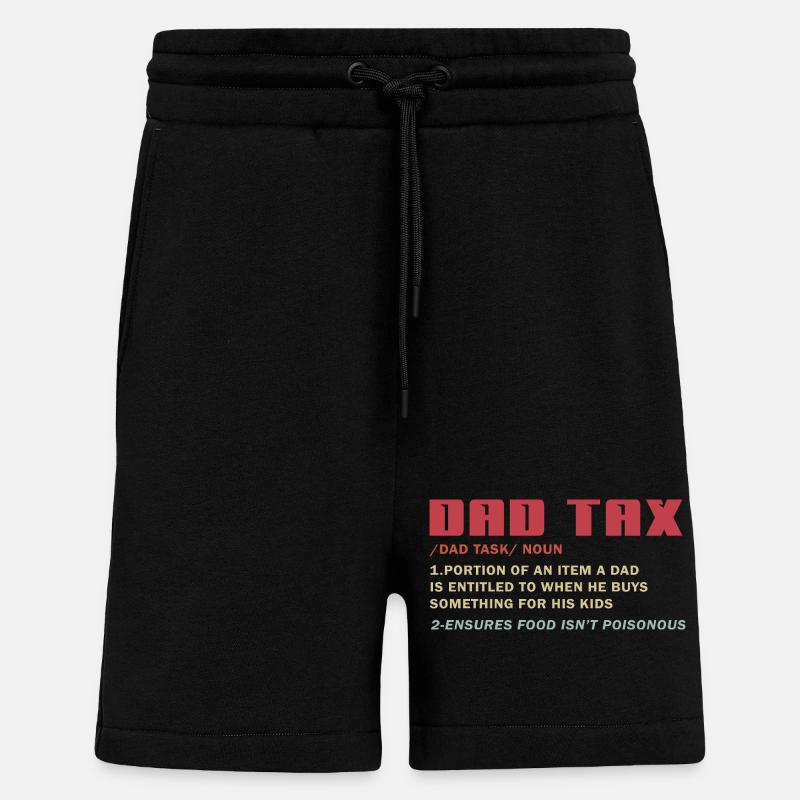 Dad Tax Meme Tee: Kiddos’ Deduction - Shorts - made by SPREAD - SOLID BLACK