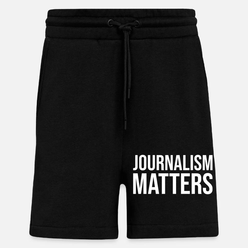 Le journalisme compte - Short bio décontracté fabriqué en UE - SOLID BLACK