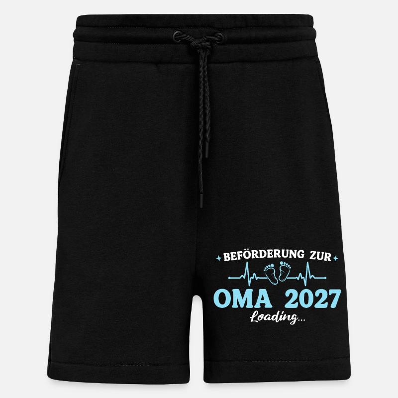 Oma 2027 Beförderung Großmutter Geschenk - Shorts - made by SPREAD - SOLID BLACK