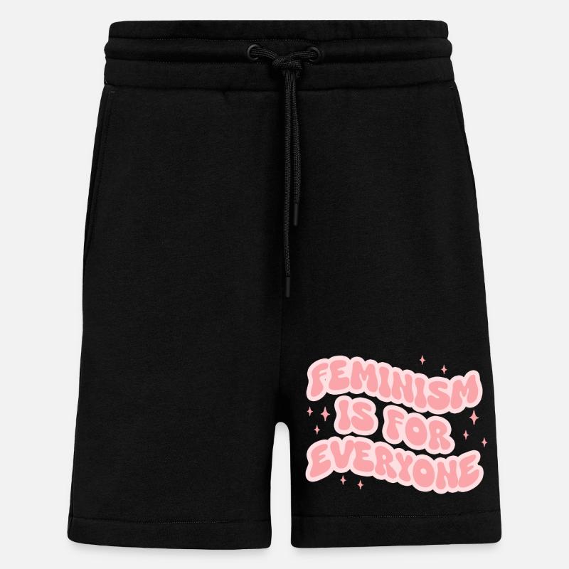 Feminism Is For Everyone - Shorts - made by SPREAD - SOLID BLACK