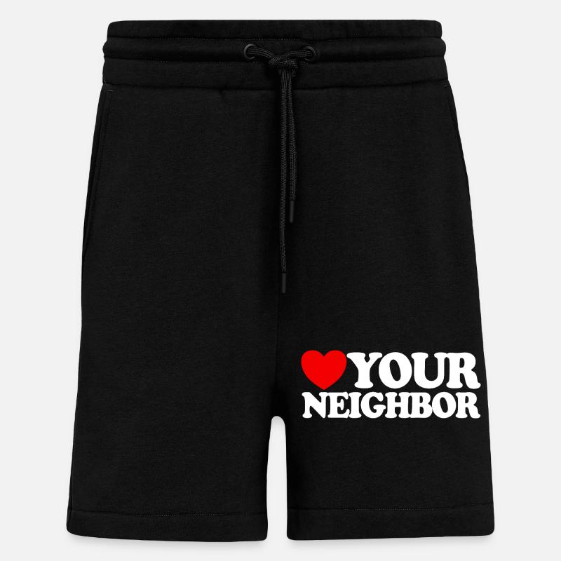 Nächstenliebe – Christlicher Glaube – Jesus - Shorts - made by SPREAD - SOLID BLACK