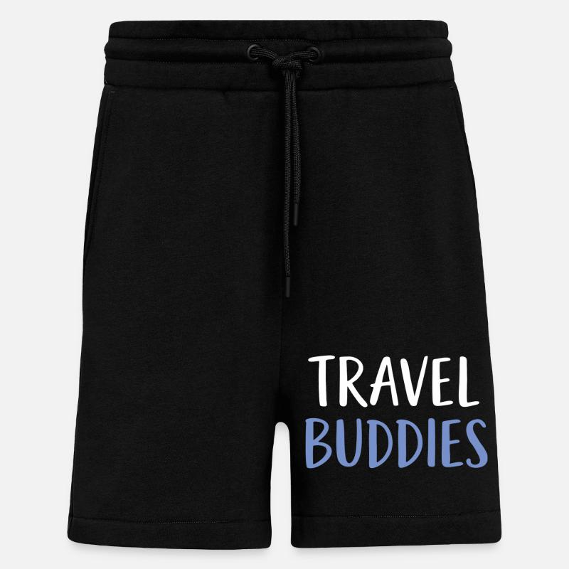 Compagnons de voyage - Short bio décontracté fabriqué en UE - SOLID BLACK