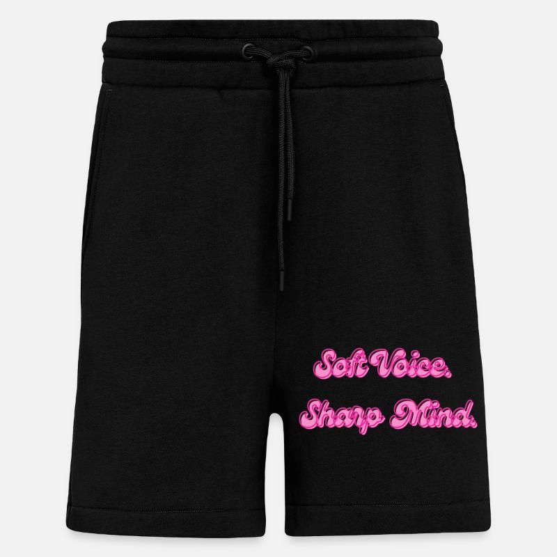 Soft Voice, Sharp Mind - Shorts - made by SPREAD - SOLID BLACK