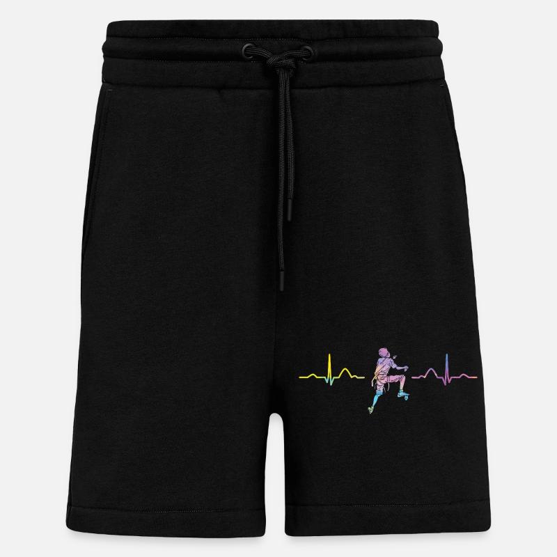 Boulderer Herzschlag Boulder Bouldern - Shorts - made by SPREAD - SOLID BLACK