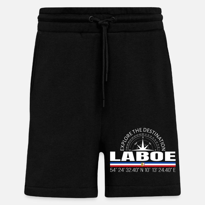 Laboe - Short bio décontracté fabriqué en UE - SOLID BLACK